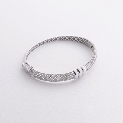 Жесткий браслет "Marie" в белом золоте б05607 №4