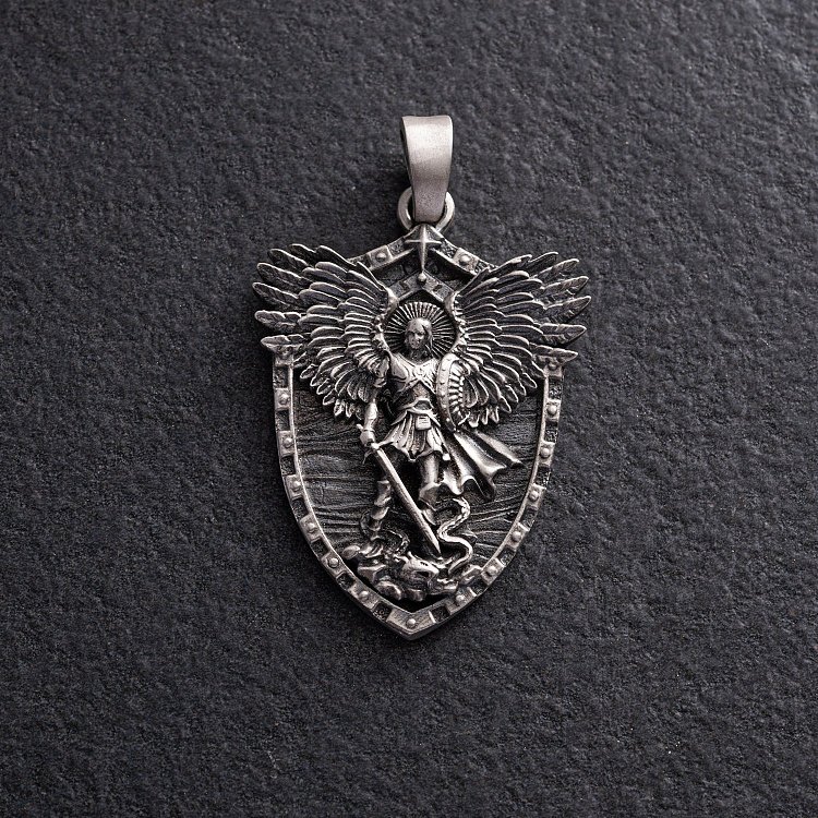 Срібний кулон "Архангел Михаїл. Молитва" 133212 від ювелірного магазину Онікс