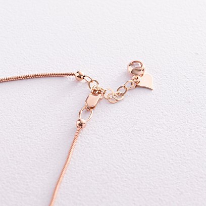 Браслет "Шарики" в красном золоте (фианиты) б05179 №3