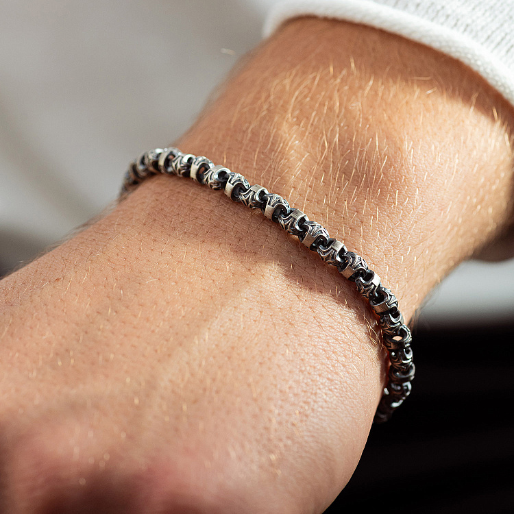 Чоловічий срібний браслет 141719 від ювелірного магазину Онікс - 8