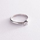 Помолвочное кольцо с фианитом (белое золото) к07172 от ювелирного магазина Оникс - 2
