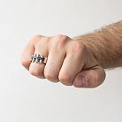 Мужское кольцо с черной шпинелью "Пули" Zancan EXA077 от ювелирного магазина Оникс - 1