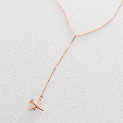 Золотое колье "Самолетик" кол01485 №8