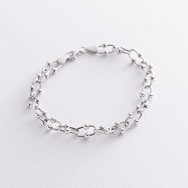 Браслет "Фантазія" в білому золоті б04634 від ювелірного магазину Онікс