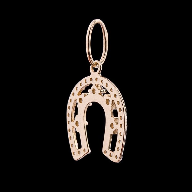 Золотой кулон "Подкова" п02551 от ювелирного магазина Оникс - 1