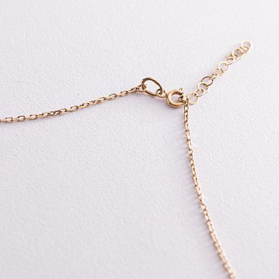 Золотое колье "Мама, мальчик и девочка" (фианит) кол01008 №4