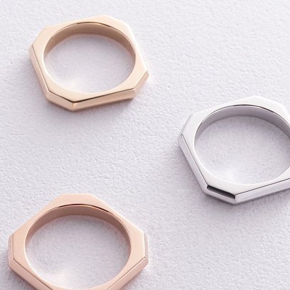 Кольцо "Дженнифер" в белом золоте к07419 №6