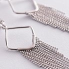 Срібні сережки "Дощ" 122323 от ювелирного магазина Оникс - 2