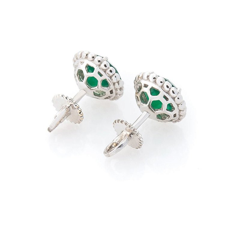 Золоті сережки-пусети (агат) с497бз від ювелірного магазину Онікс - 2