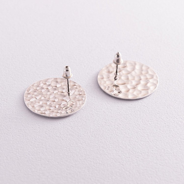 Срібні сережки - пусети "Теона" (2.6 см) 123176 від ювелірного магазину Онікс - 2