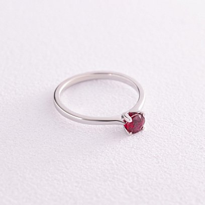 Золота каблучка з рубіном кб0409 №3