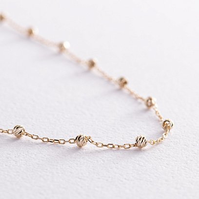 Колье "Шарики" в желтом золоте кол02408 №3