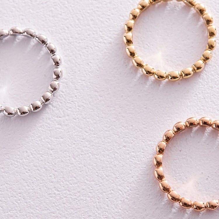 Каблучка "Кульки" у жовтому золоті к07095ж від ювелірного магазину Онікс - 6