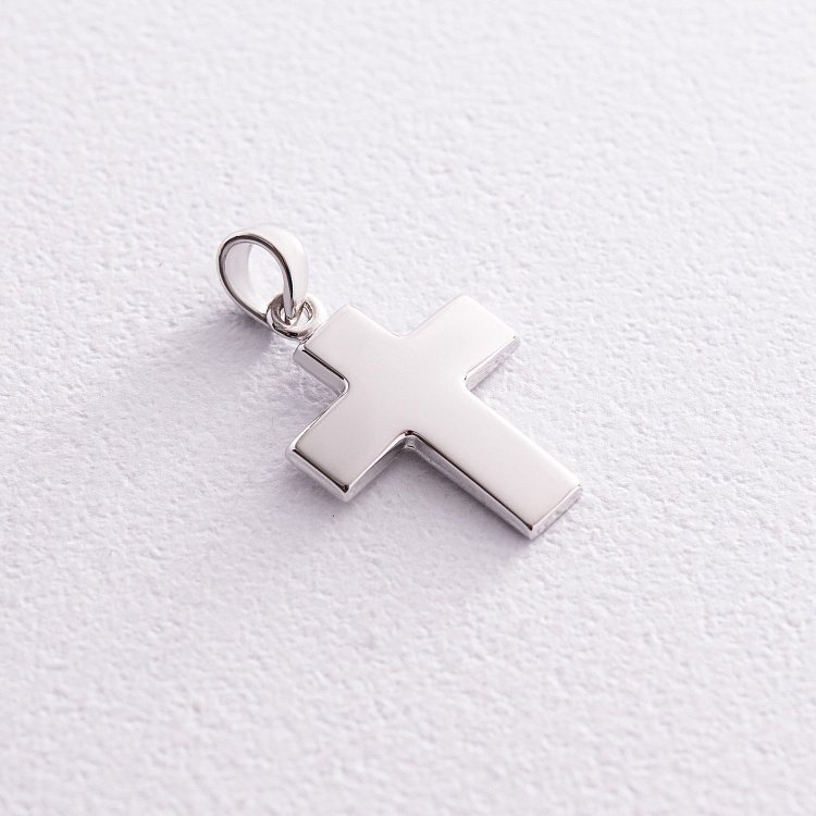 Хрестик у білому золоті п03753 від ювелірного магазину Онікс