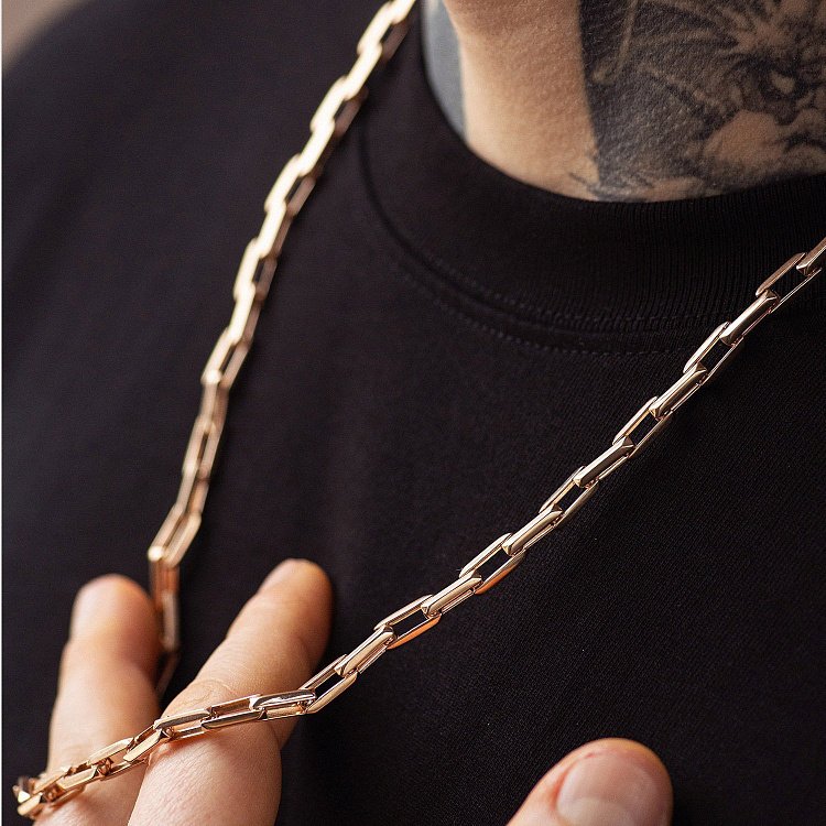 Мужская золотая цепочка ц00553 от ювелирного магазина Оникс - 3