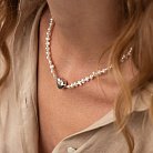 Срібне кольє "Серце" з перлами 181234 от ювелирного магазина Оникс - 4
