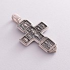 Срібний православний хрест "Розп'яття. Вхід розсудливого розбійника до раю" (чорніння)  13087 от ювелирного магазина Оникс - 4