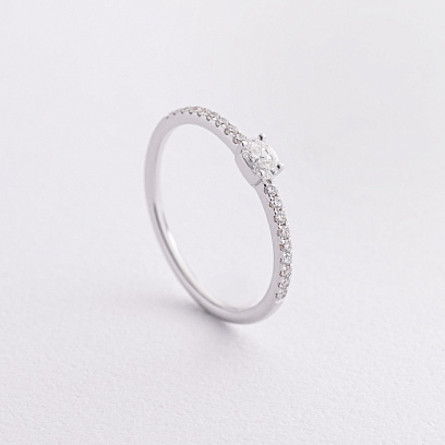 Помолвочное золотое кольцо с бриллиантами кб0598ri