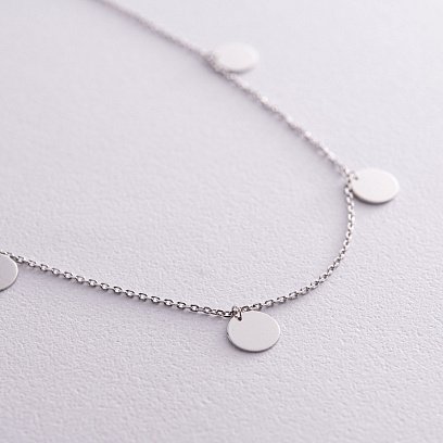 Срібне кольє "Монетки" 908-01149 №4