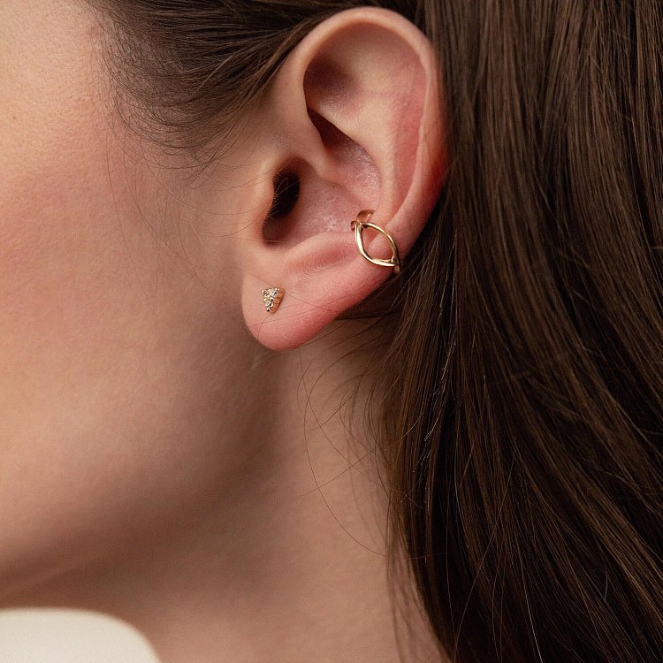 Каффа "Лея" в желтом золоте с07678 от ювелирного магазина Оникс - 1