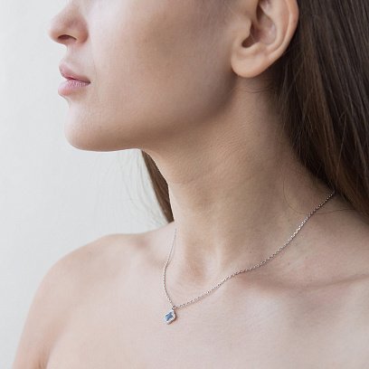 Срібне кольє "Конюшина" 18918 №4