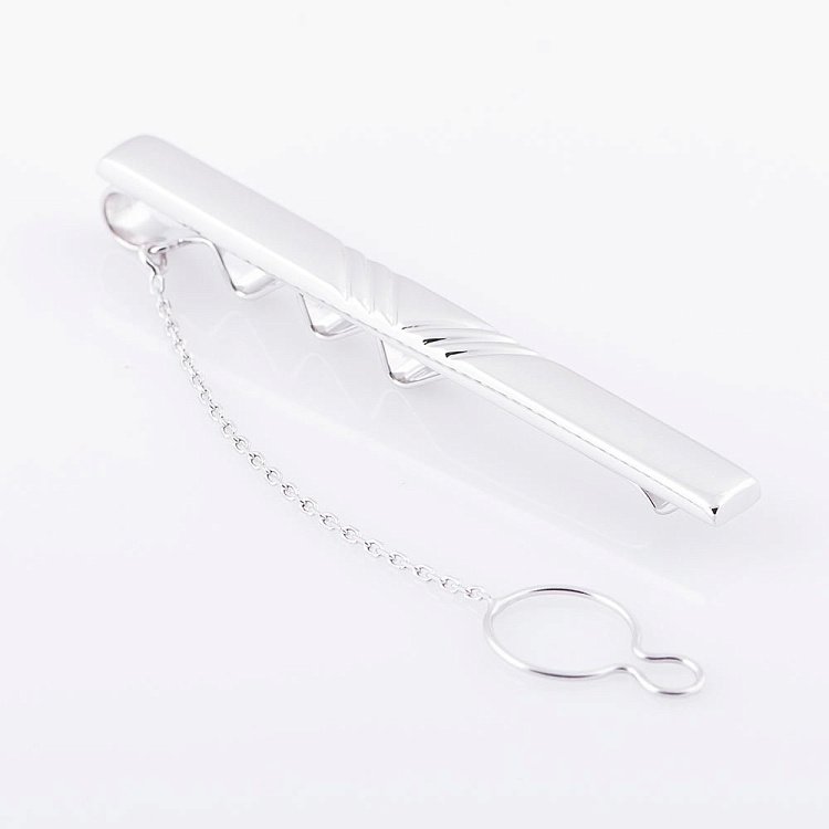 Зажим для галстука из белого золота заж00118 от ювелирного магазина Оникс