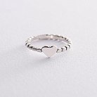 Серебряное кольцо "Сердечко" 112269 от ювелирного магазина Оникс