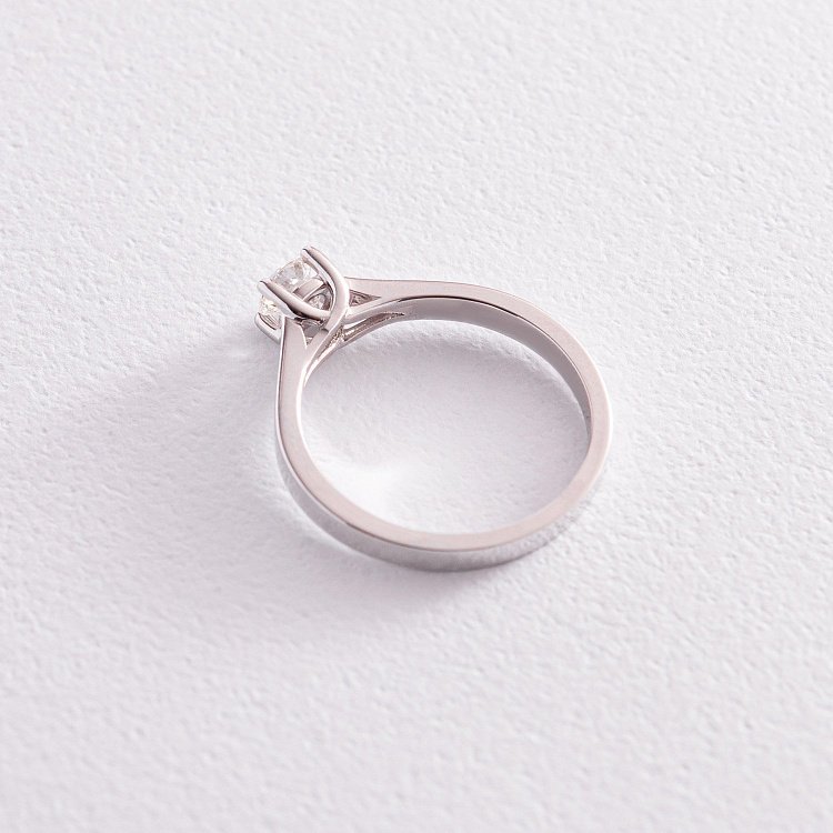 Заручальна золота каблучка з діамантом кб0397z - 3 Заручальна золота каблучка з діамантом кб0397z від ювелірного магазину Онікс - 3