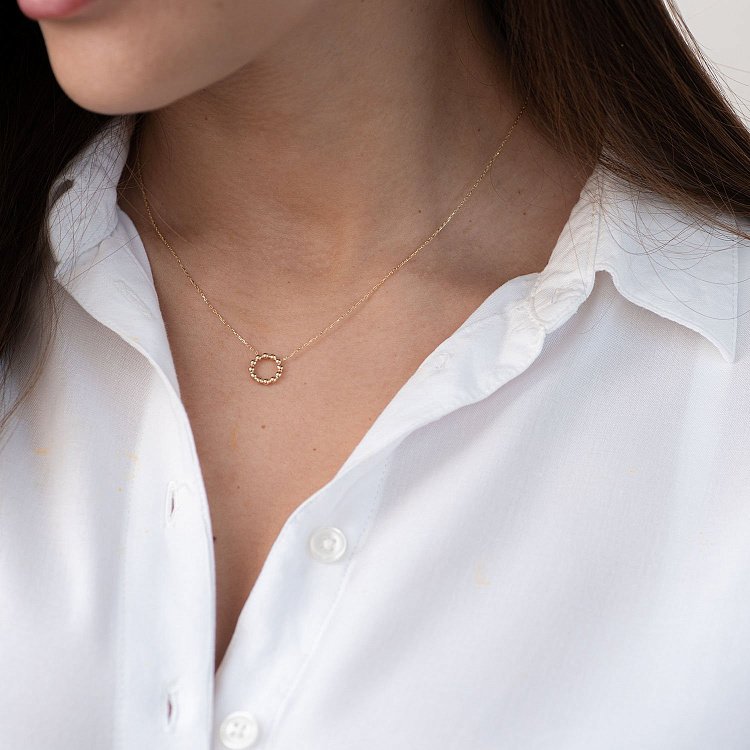 Колье "Гармония" в желтом золоте кол01676 от ювелирного магазина Оникс - 6