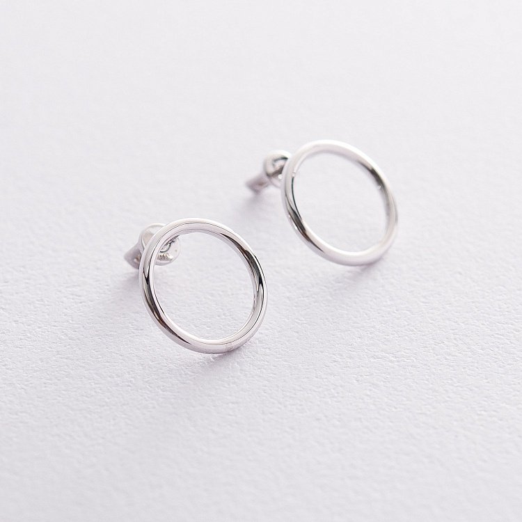 Золотые серьги "Круговорот" 1.4 см с06686 от ювелирного магазина Оникс - 4