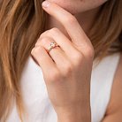 Золотое помолвочное кольцо с фианитом к07023 от ювелирного магазина Оникс - 5