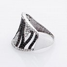 Золотое кольцо с белыми и черными фианитами к03456 от ювелирного магазина Оникс - 2