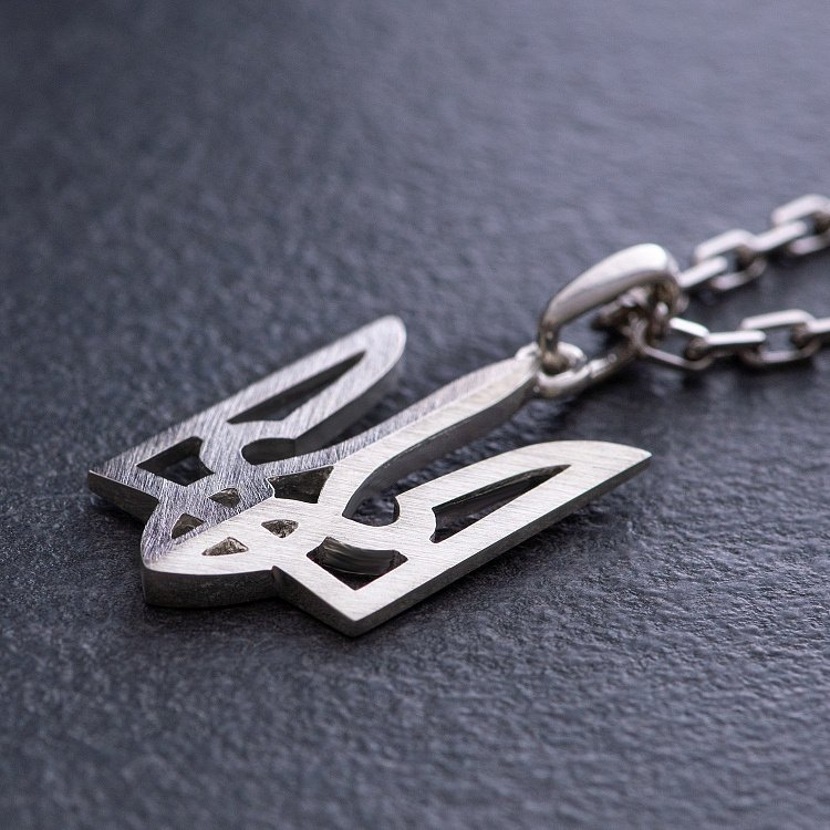 Срібний кулон "Герб України - Тризуб" 133125 від ювелірного магазину Онікс - 7