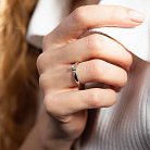 Помолвочное кольцо с фианитом (белое золото) к07172 от ювелирного магазина Оникс - 1