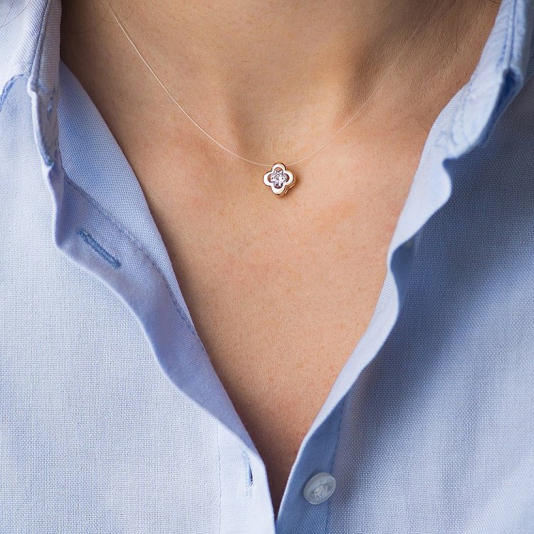 Золоте кольє на лісці "Конюшина" кол01085 від ювелірного магазину Онікс