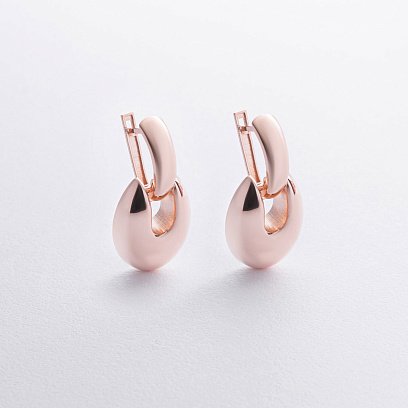 Серьги "Melaine" в красном золоте с09111 №3