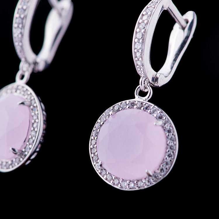 Сережки з фіанітами 121914 від ювелірного магазину Онікс - 2