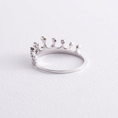 Золотое кольцо "Корона" с бриллиантами MR86479ca №5