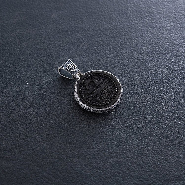 Серебряный кулон "Знак зодиака Весы" с эбеном 1041терези от ювелирного магазина Оникс - 5