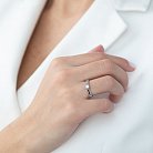 Помолвочное кольцо в белом золоте (бриллианты) кб03047 от ювелирного магазина Оникс - 1