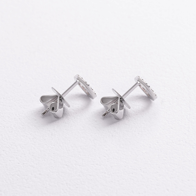 Золоті сережки - пусети з діамантами сб0333di від ювелірного магазину Онікс - 2