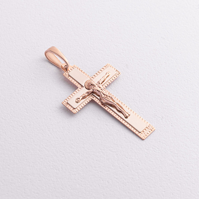 Золотий хрестик "Розп'яття. Спаси та Збережи" 210207