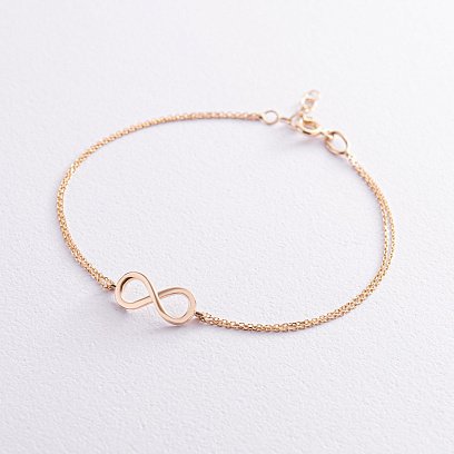 Золотий браслет "Нескінченність" б02923