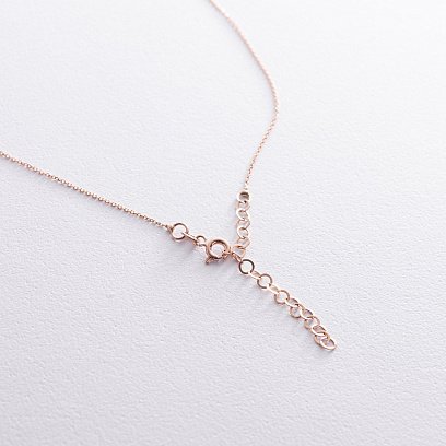 Золотое колье с крестиком (фианиты) кол02112 №5