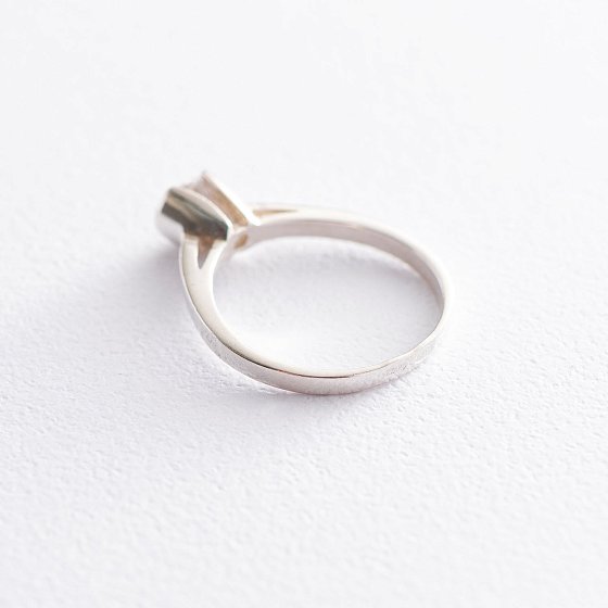 Серебряное кольцо с фианитом 111357 №3