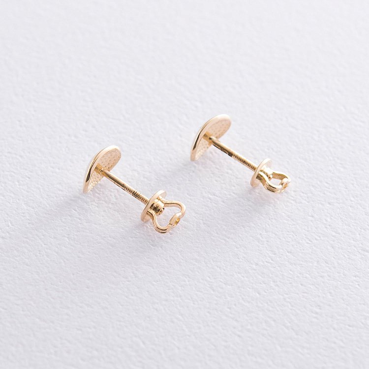 Золоті сережки - пусети "Овальні" с06812 від ювелірного магазину Онікс - 2