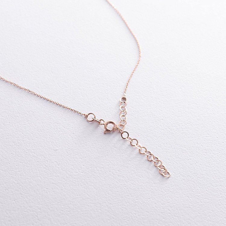 Золотое колье с крестиком (фианиты) кол02112 от ювелирного магазина Оникс - 4