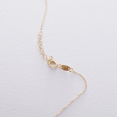 Подвійне золоте кольє "Місяць і зірка" з фіанітами кол01540 №4