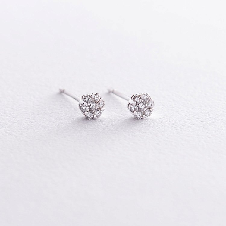 Золотые серьги-гвоздики (бриллиант) сб0124sl Золотые серьги-гвоздики (бриллиант) сб0124sl от ювелирного магазина Оникс