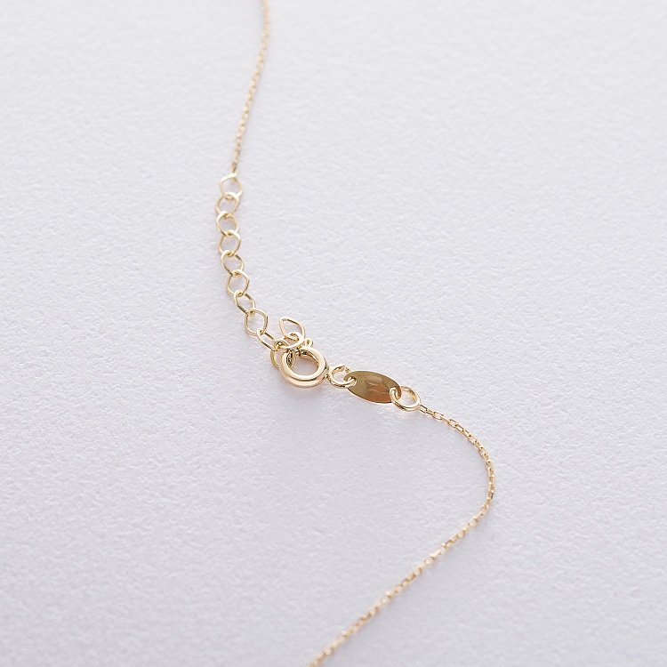 Подвійне золоте кольє "Місяць і зірка" з фіанітами кол01540 від ювелірного магазину Онікс - 4